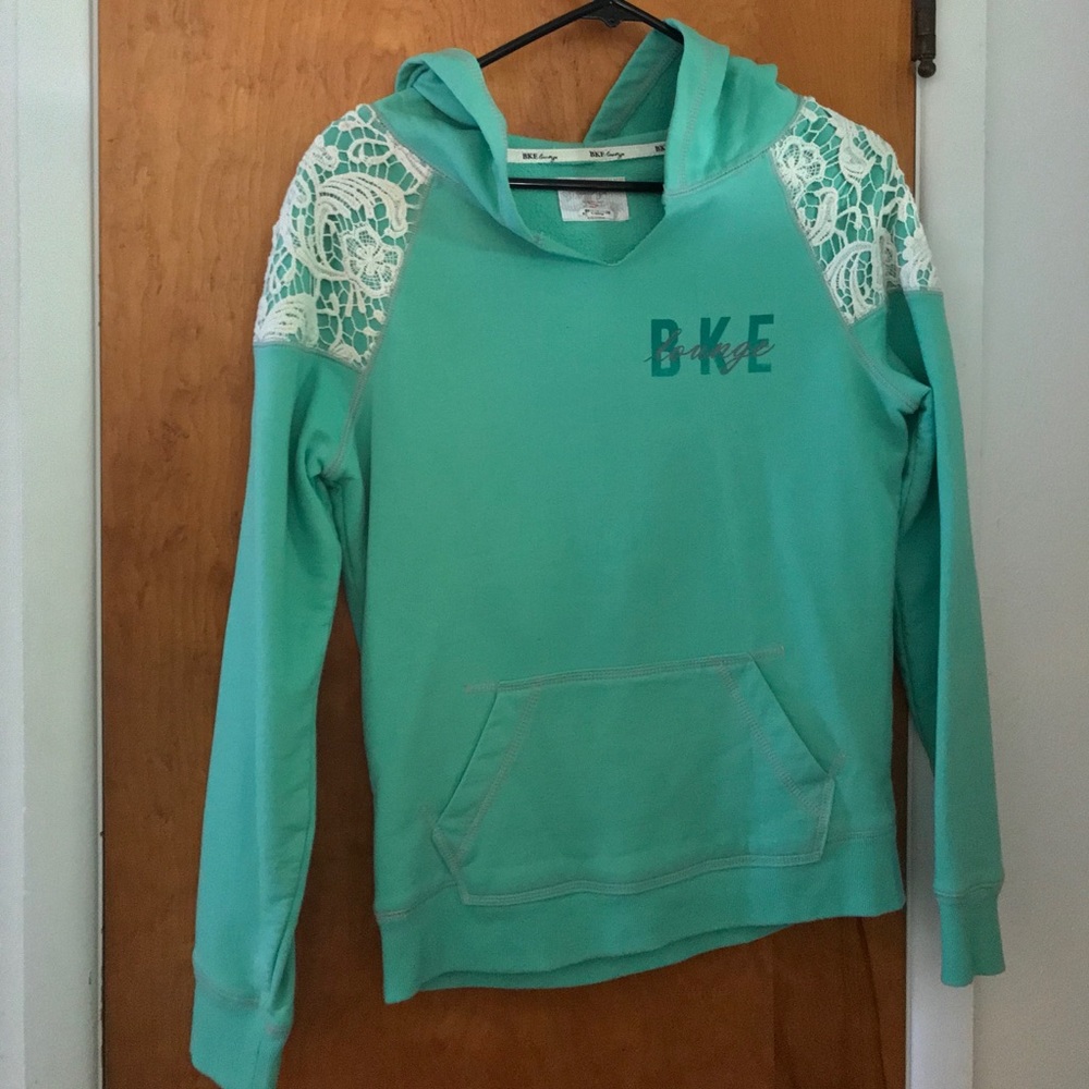 Price drop Green BKE Lace-Embroidered Sweatshirt